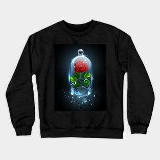 Red Rose under the Crystal Dome Crewneck Sweatshirt